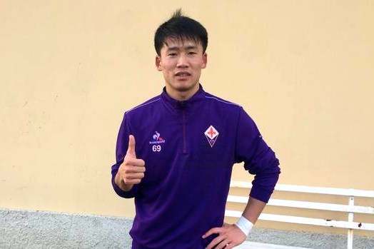 il ventenne nord coreano con la maglia della Fiorentina